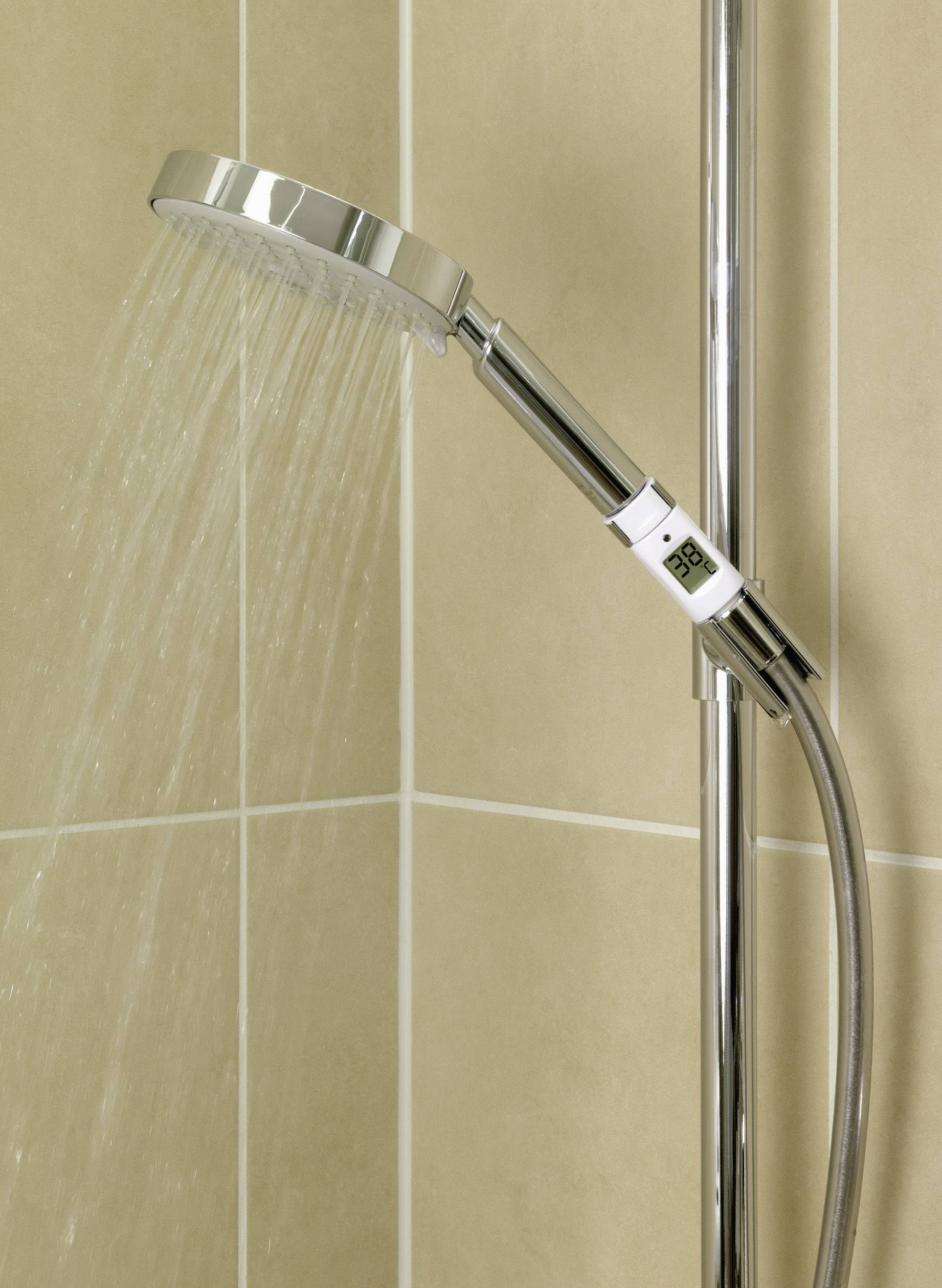 TFA Dostmann Digitales Duschthermometer Duschthermometer Weiß 30-1046