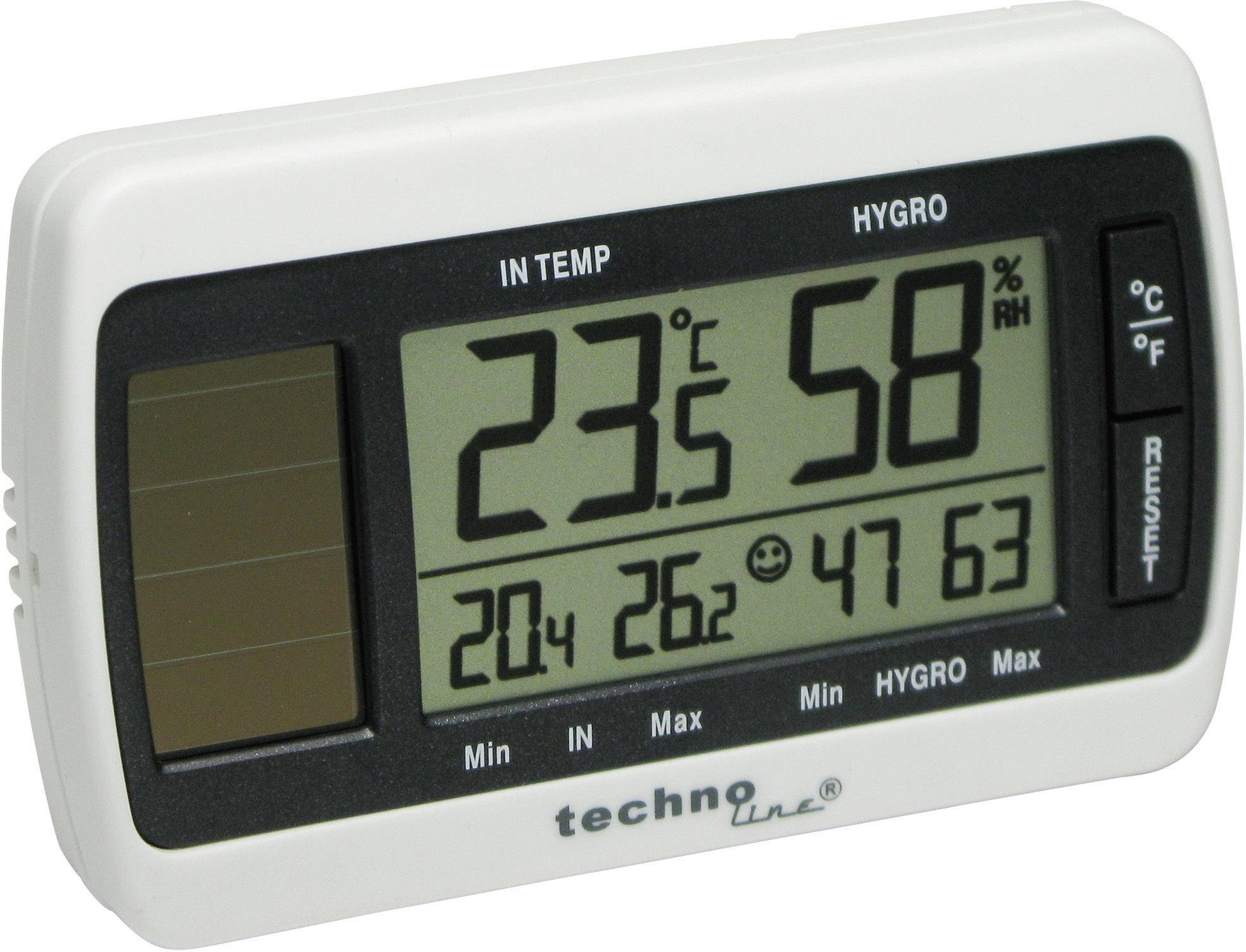 Techno Line Solar Thermo-Hygrometer Solar Thermo-/Hygrometer Weiß
