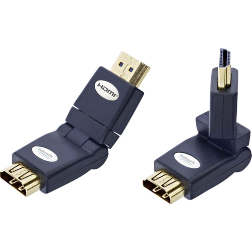 Adaptateur HDMI Inakustik 0045217 [1x HDMI mâle - 1x HDMI femelle] noir contacts dorés, HDMI High Speed avec Ethernet