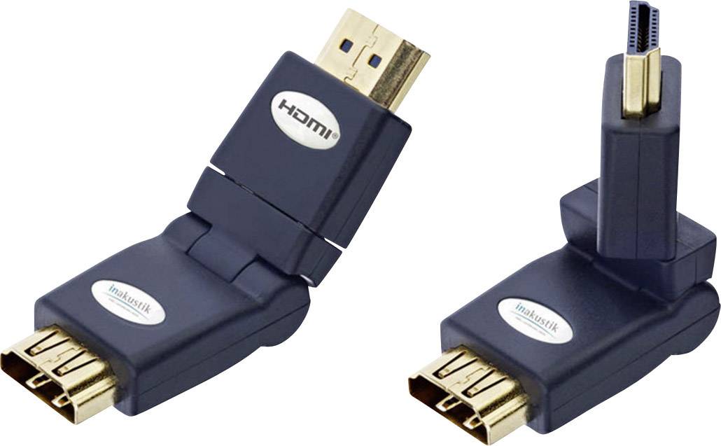 Inakustik 0045217 HDMI Adapter [1x HDMI-Stecker - 1x HDMI-Buchse] Schwarz vergoldete Steckkontakte