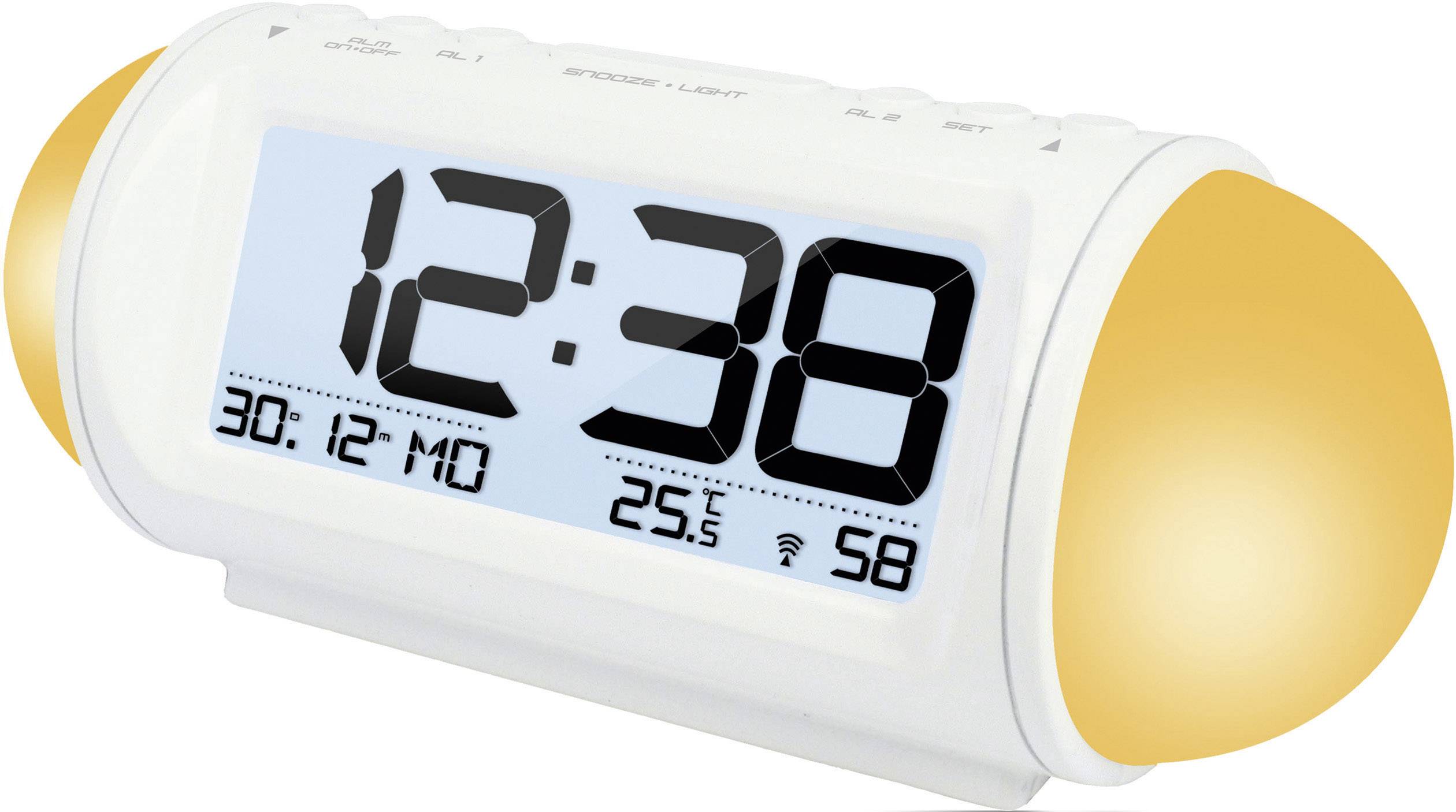 Techno Line WT 499 Funk Wecker Weiß Alarmzeiten 2