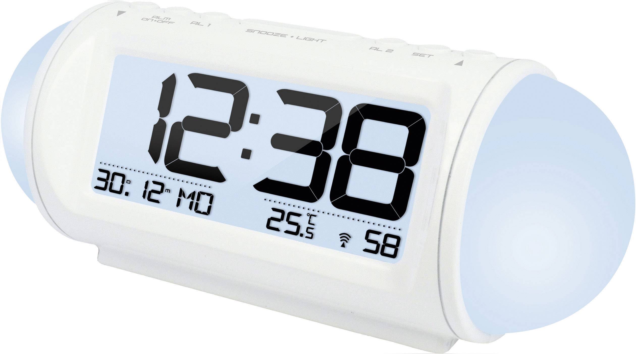 Techno Line WT 499 Funk Wecker Weiß Alarmzeiten 2