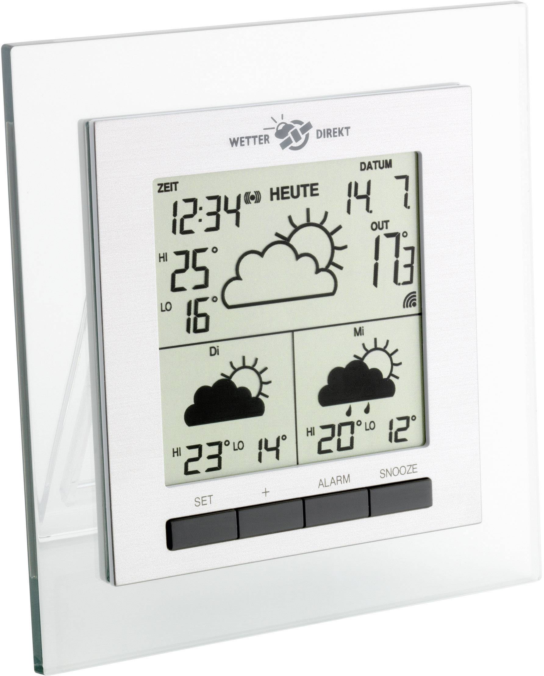 TFA Dostmann Tabla 35.5042.IT Satelliten Wetterstation Vorhersage für 3 Tage