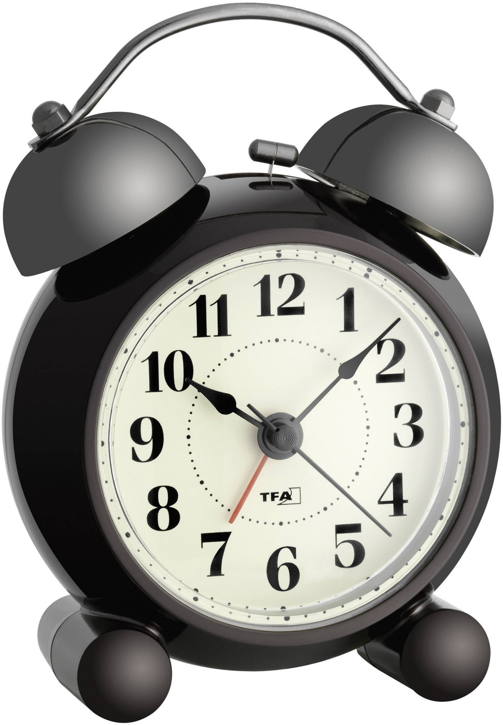 TFA Dostmann 60.1014 Quarz Wecker Dunkelbraun Alarmzeiten 1