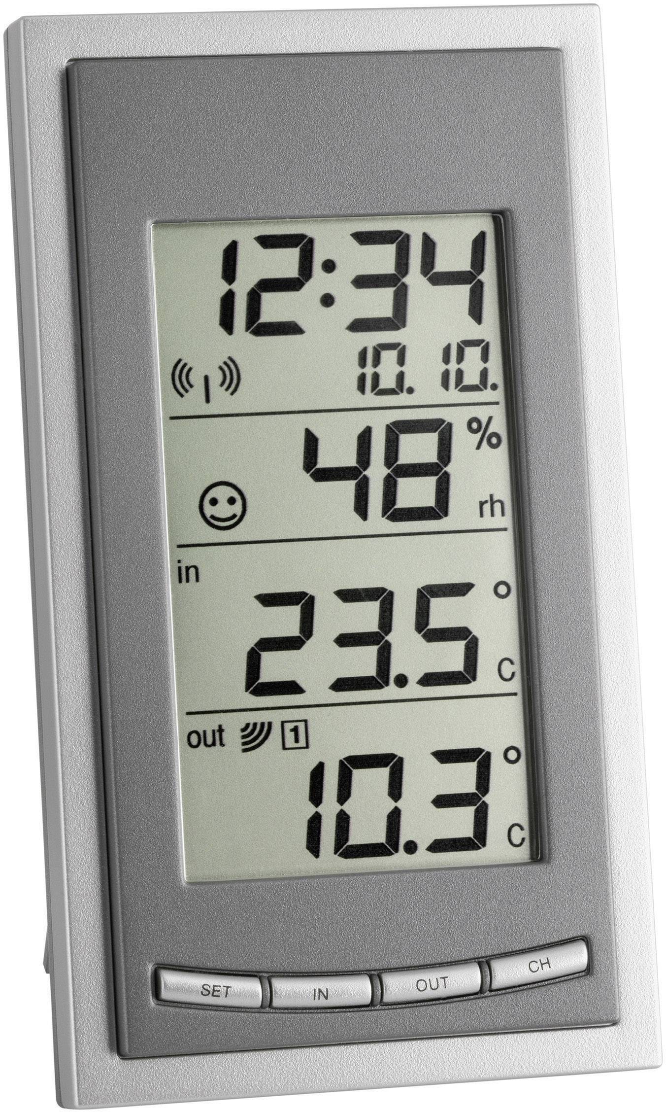 TFA Dostmann Diva Go Funk-Thermo-/Hygrometer Grau
