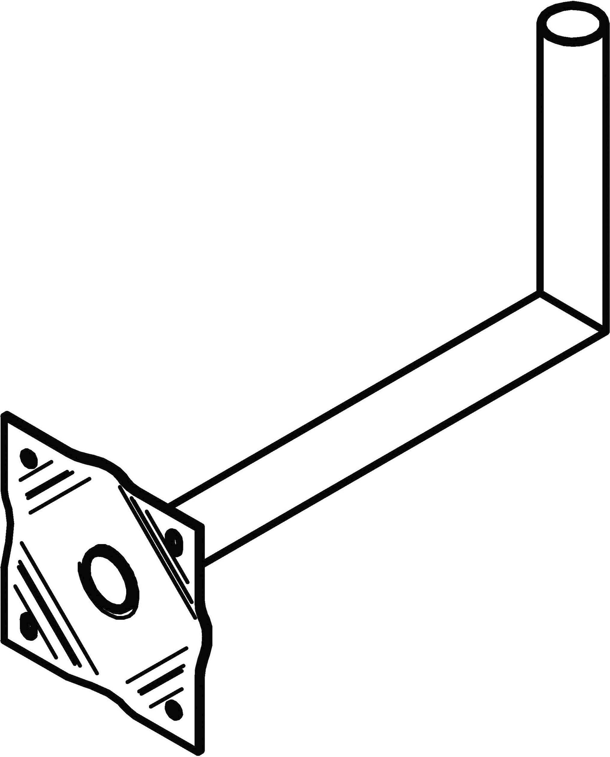 A.S. SAT 24069 SAT-Wandhalterung Wandabstand: 69 cm Passend für Spiegelgröße: Ø < 100 cm  Silber