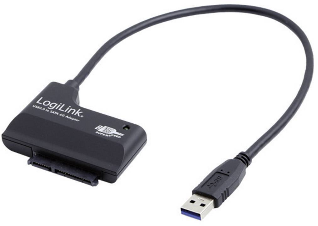 LogiLink USB 3.2 Gen 1 (USB 3.0) Adapter [1x SATA-Kombi-Buchse 7+15pol. - 1x USB 3.2 Gen 1 Stecker