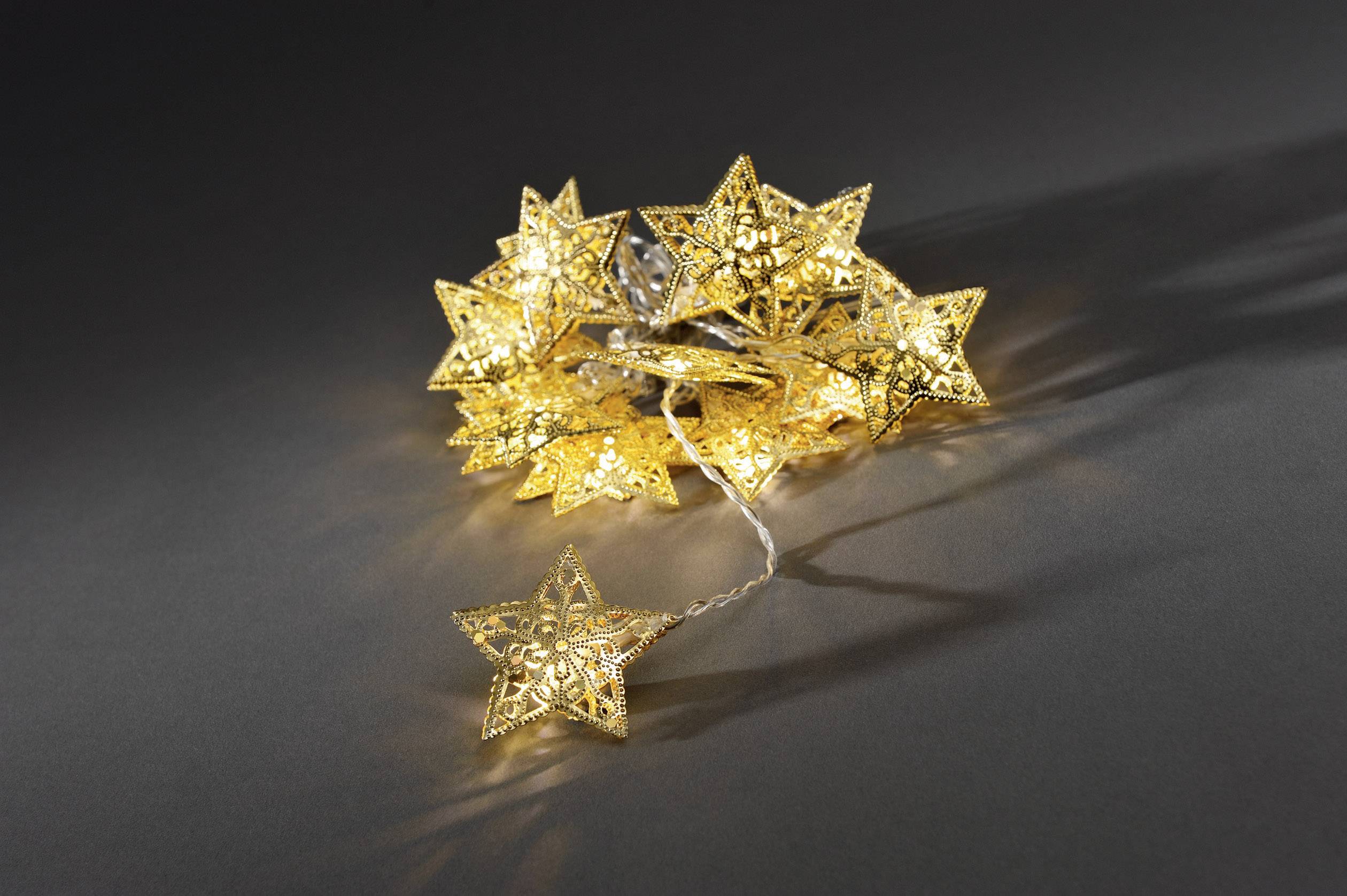 Konstsmide 3171-803 Motiv-Lichterkette Sterne Innen netzbetrieben Anzahl Leuchtmittel 16 LED Warmwe