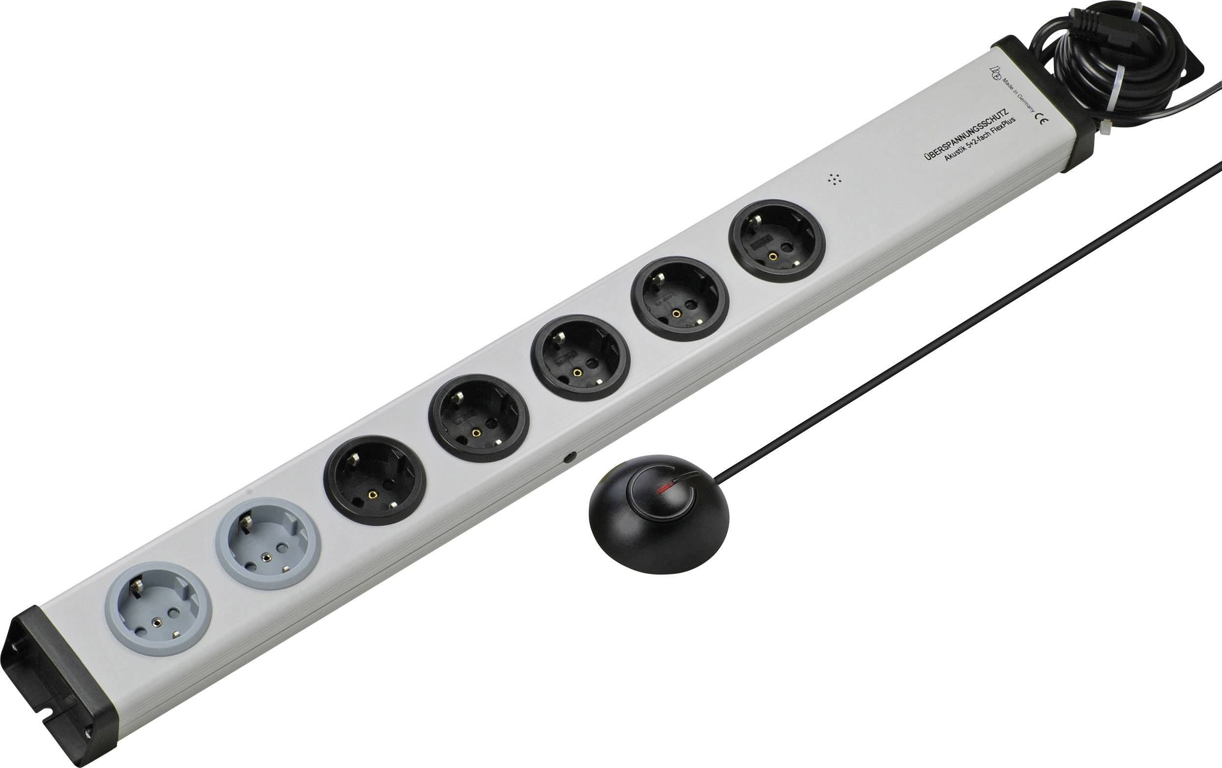Ehmann 0206c00072381 Überspannungsschutz-Steckdosenleiste 7fach Silber Schutzkontakt 1St.