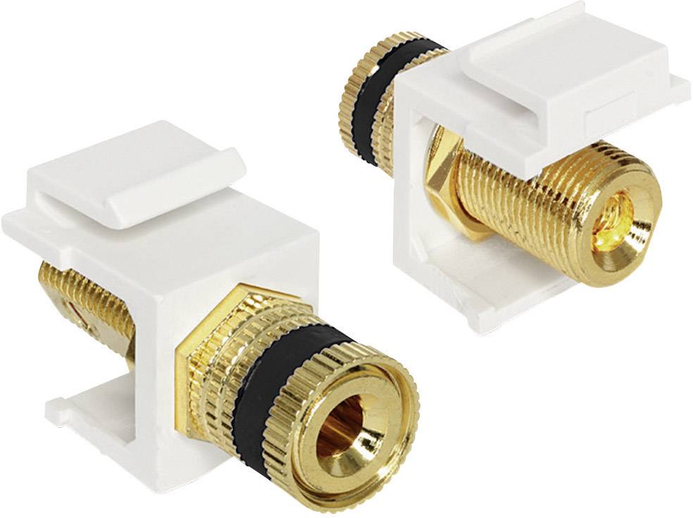 Delock Lautsprecher Audio Adapter [1x Lautsprecherkupplung - 1x Lautsprecherkupplung] Schwarz