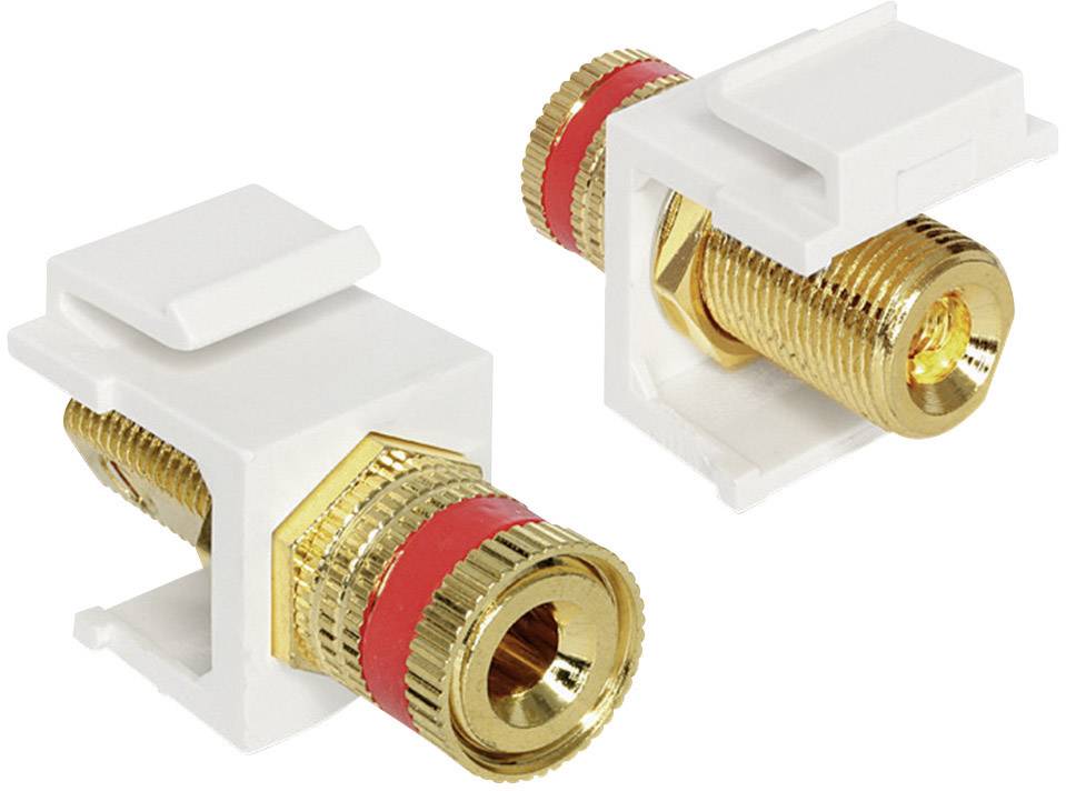 Delock Lautsprecher Audio Adapter [1x Lautsprecherkupplung - 1x Lautsprecherkupplung] Rot