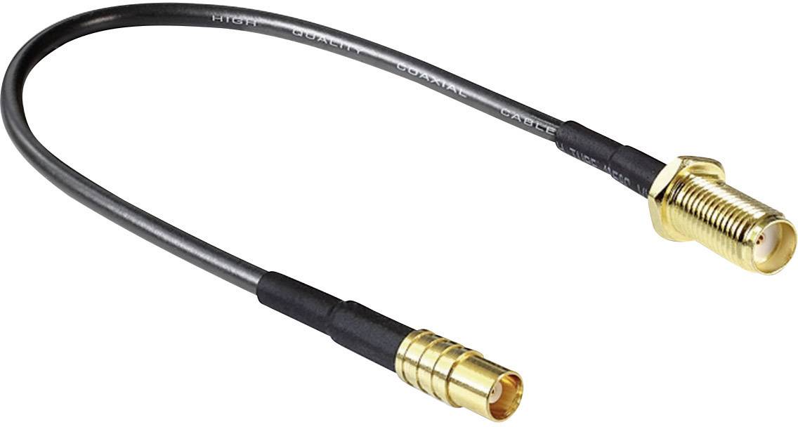 Delock WLAN-Antennen Verlängerungskabel [1x SMA-Buchse - 1x MCX-Stecker] 20.00 cm Schwarz