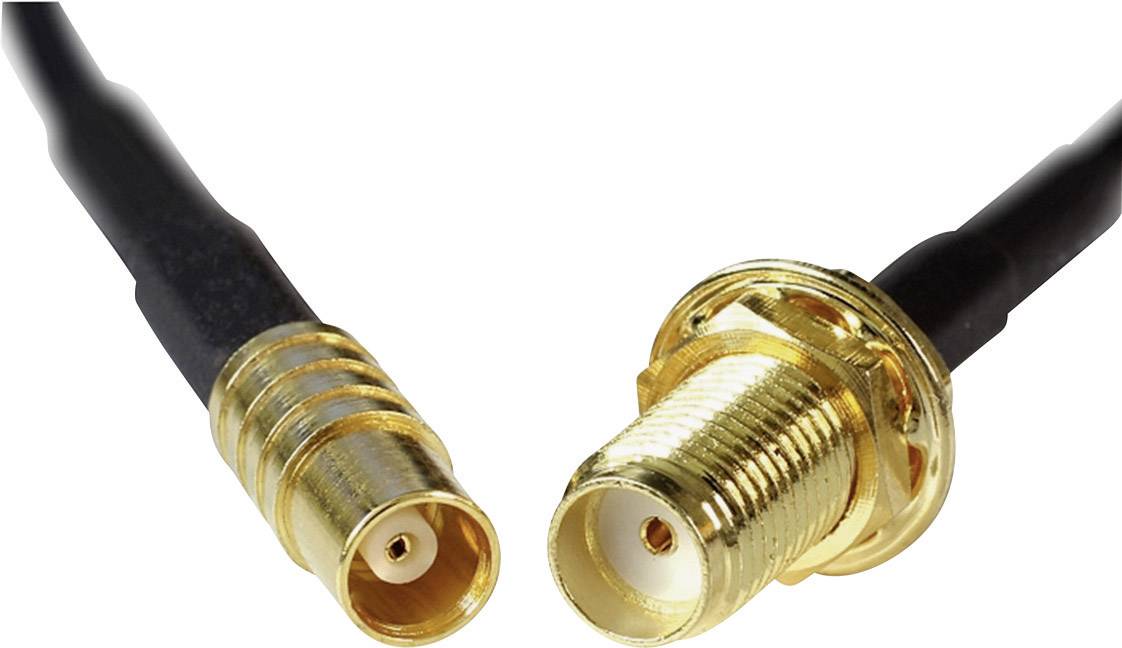Delock WLAN-Antennen Verlängerungskabel [1x SMA-Buchse - 1x MCX-Stecker] 20.00 cm Schwarz