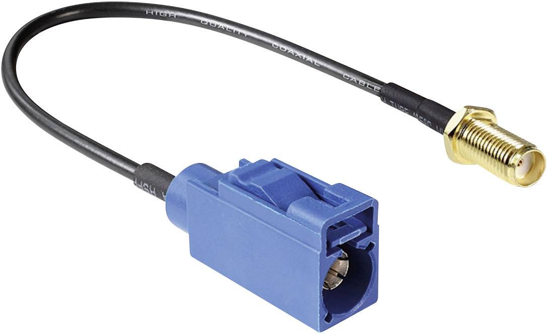 Delock WLAN-Antennen Verlängerungskabel [1x SMA-Buchse - 1x SMBA-(FAKRA) C Buchse] Schwarz