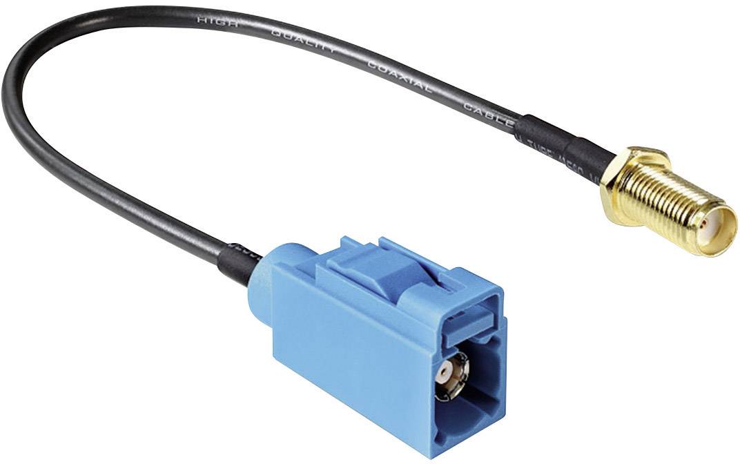 Delock WLAN-Antennen Verlängerungskabel [1x SMA-Buchse - 1x SMBA-(FAKRA) Z Buchse] Schwarz