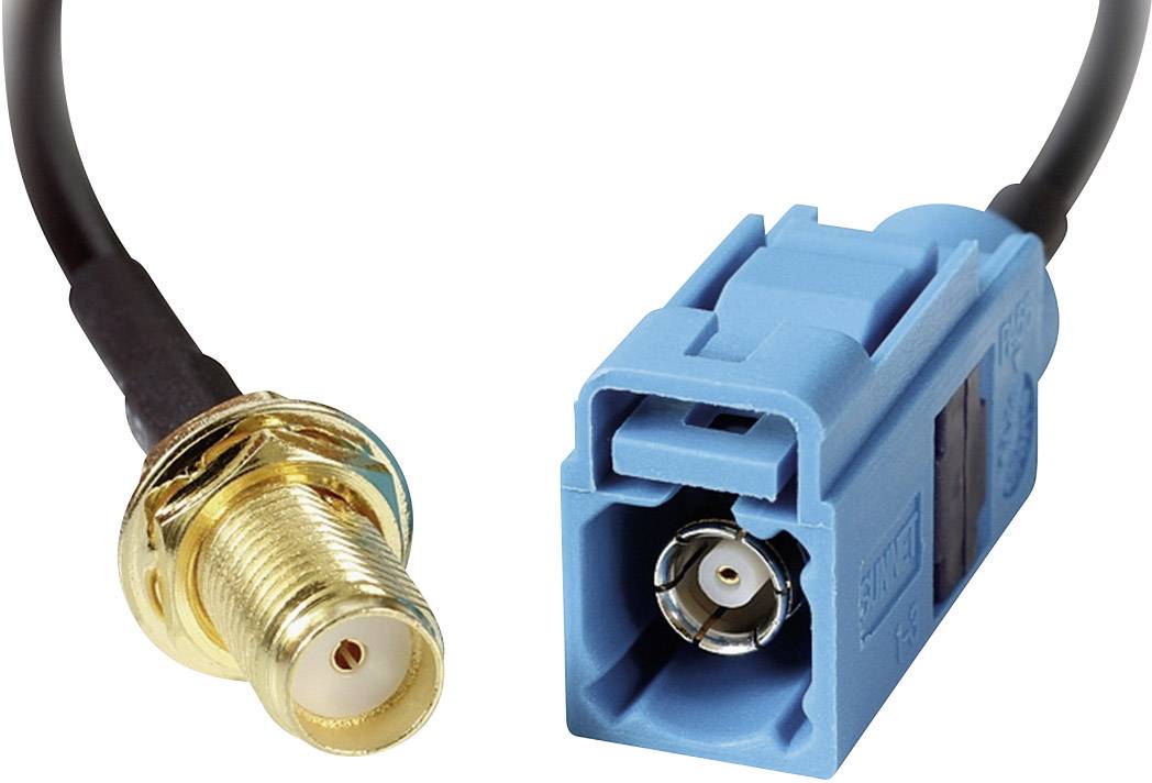 Delock WLAN-Antennen Verlängerungskabel [1x SMA-Buchse - 1x SMBA-(FAKRA) Z Buchse] Schwarz