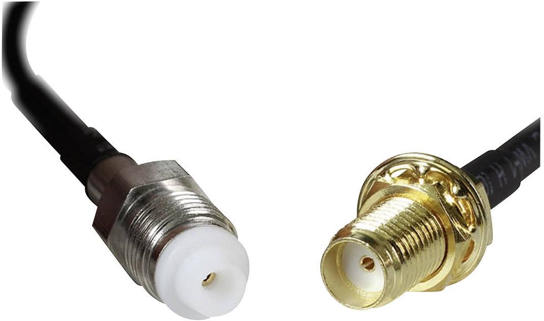 Delock WLAN-Antennen Verlängerungskabel [1x SMA-Buchse - 1x FME-Buchse] 0.20 m Schwarz