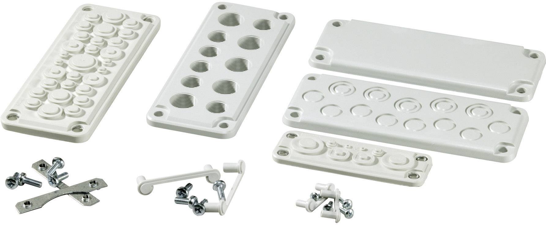 Fibox FMC 25F Kabeldurchführungsplatte Klemm-Ø (max.) 26mm Thermoplast Lichtgrau (RAL 7035) 1St.