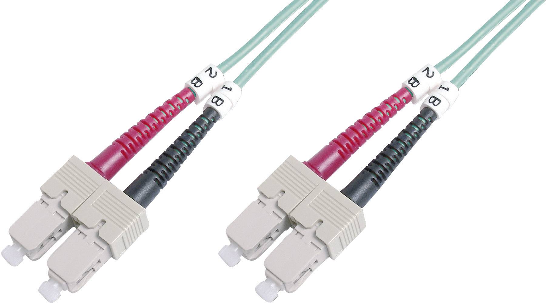 Digitus DK-2522-10/3 Glasfaser LWL Anschlusskabel [1x SC-Stecker - 1x SC-Stecker] 50/125 µ Multimode OM3 10.00 m