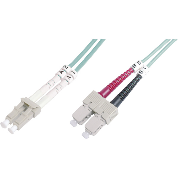 Câble de raccordement FO Digitus DK-2532-02/3 [1x LC mâle - 1x SC mâle] 50/125 µ Multimode OM3 2.00 m