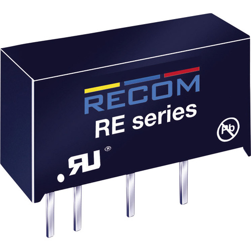 RECOM RE-0512S DC/DC-Wandler, Print 5 V/DC 12 V/DC 83mA 1W Anzahl Ausgänge: 1 x Inhalt 1St.