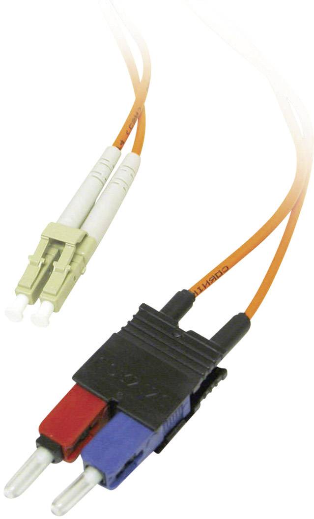 C2G 85256 Glasfaser LWL Anschlusskabel 2.00 m Orange [1x LC-Stecker - 1x SC-Stecker] 62,5/125 µ Multimode OM1