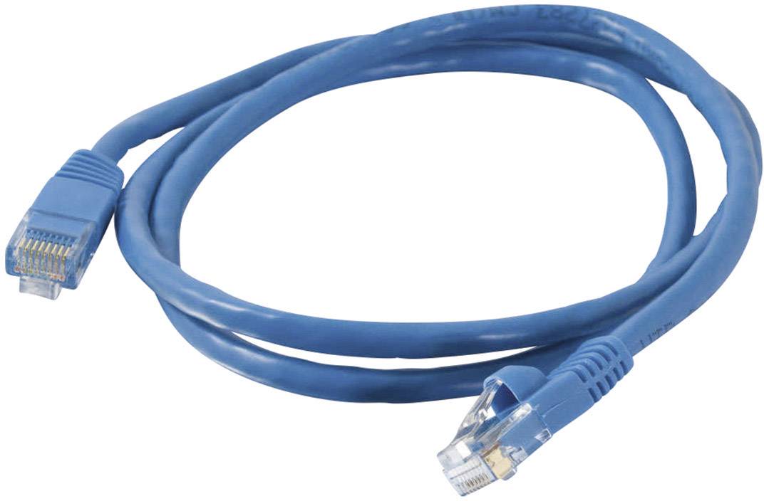 C2G 83161 RJ45 Netzwerkkabel, Patchkabel CAT 5e U/UTP 1.00 m Blau 1 St.