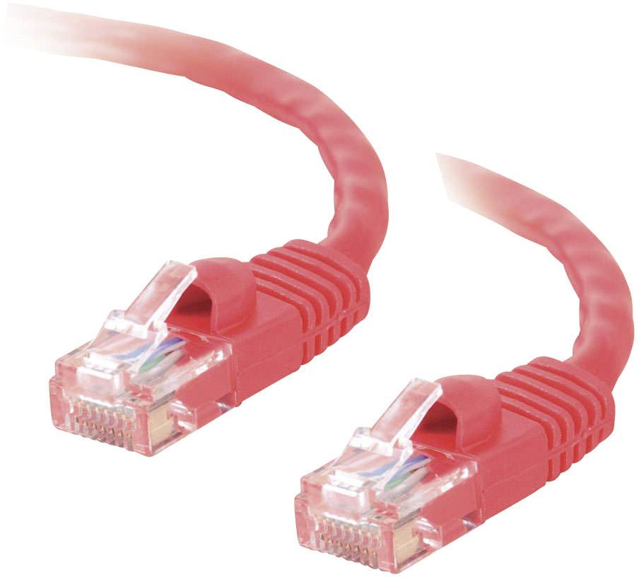 C2G 83224 RJ45 Netzwerkkabel, Patchkabel CAT 5e U/UTP 3.00 m Rot 1 St.