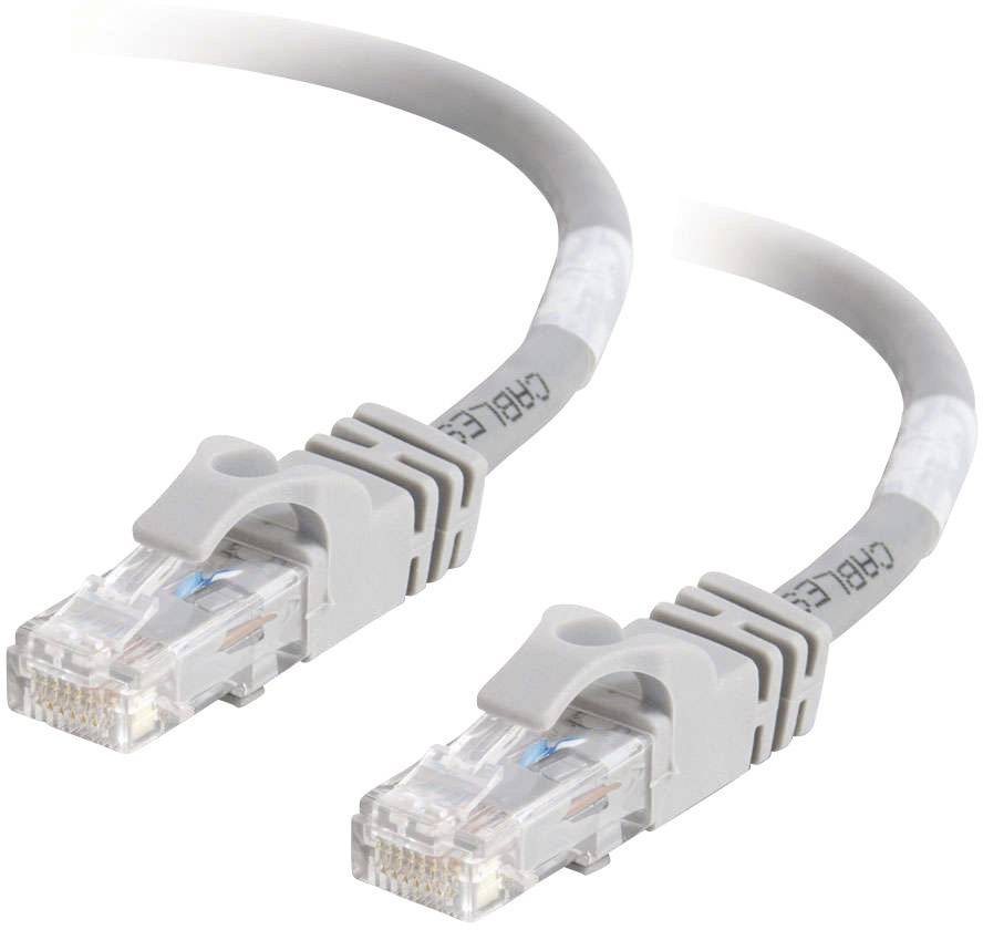 C2G 83366 RJ45 Netzwerkkabel, Patchkabel CAT 6 U/UTP 1.00 m Grau 1 St.