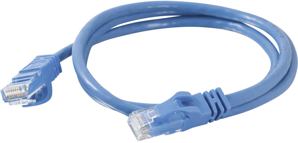 C2G 83387 RJ45 Netzwerkkabel, Patchkabel CAT 6 U/UTP 1.50 m Blau 1 St.