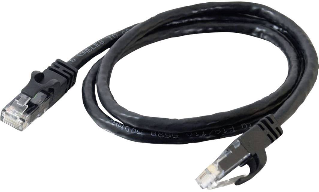 C2G 83405 RJ45 Netzwerkkabel, Patchkabel CAT 6 U/UTP 0.50 m Schwarz 1 St.