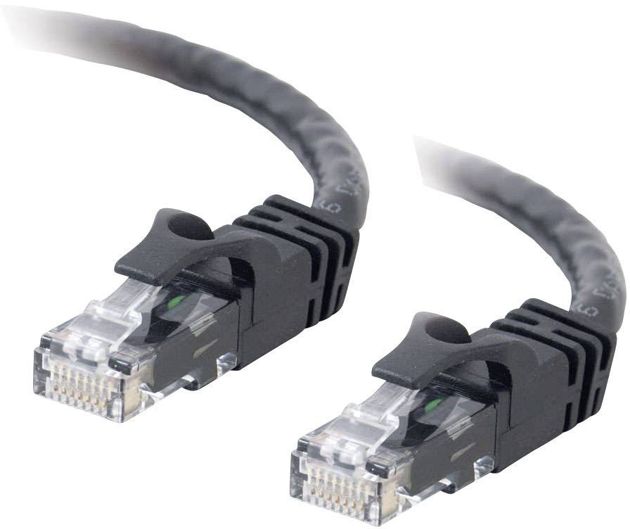 C2G 83405 RJ45 Patchkabel CAT 6 U/UTP 0.50 m Schwarz 1 St.