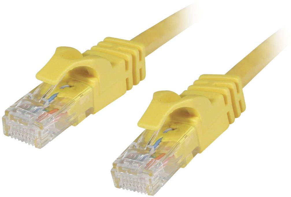 C2G 83465 RJ45 Netzwerkkabel, Patchkabel CAT 6 U/UTP 0.50 m Gelb 1 St.