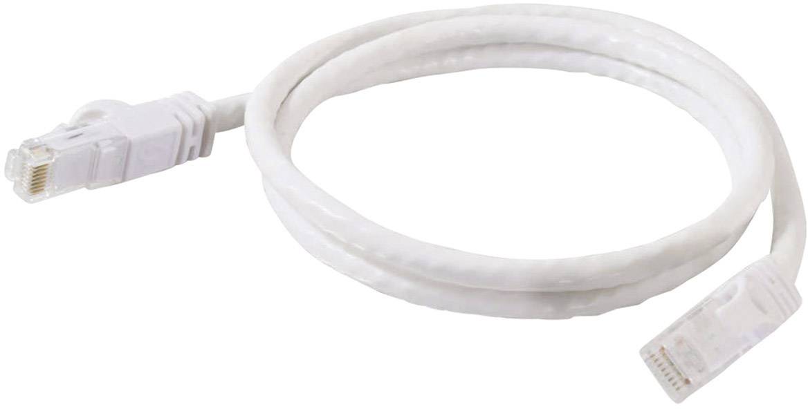 C2G 83489 RJ45 Netzwerkkabel, Patchkabel CAT 6 U/UTP 3.00 m Weiß 1 St.
