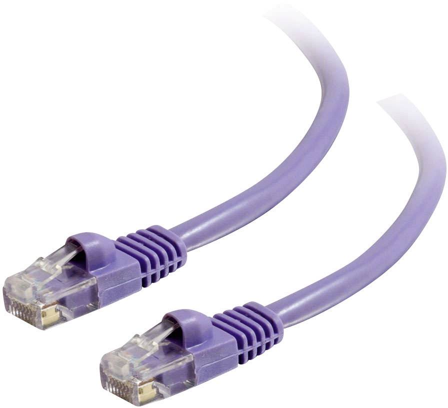 C2G 83660 RJ45 Netzwerkkabel, Patchkabel CAT 5e U/UTP 1.50 m Lila 1 St.