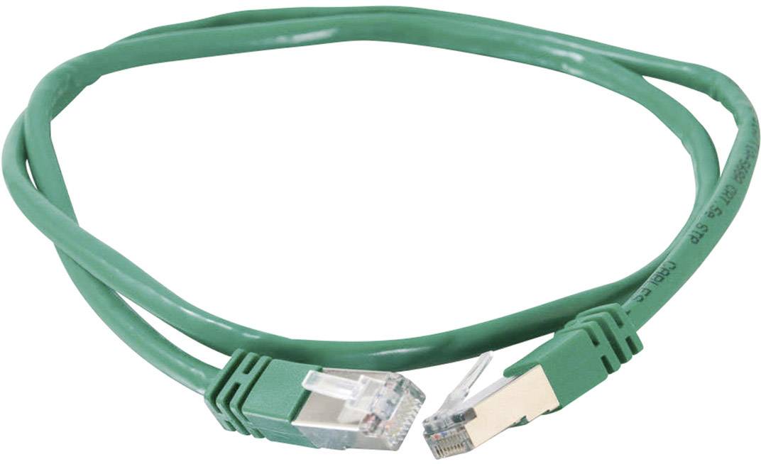 C2G 83836 RJ45 Netzwerkkabel, Patchkabel CAT 5e S/STP 15.00 m Grün hochflexibel 1 St.