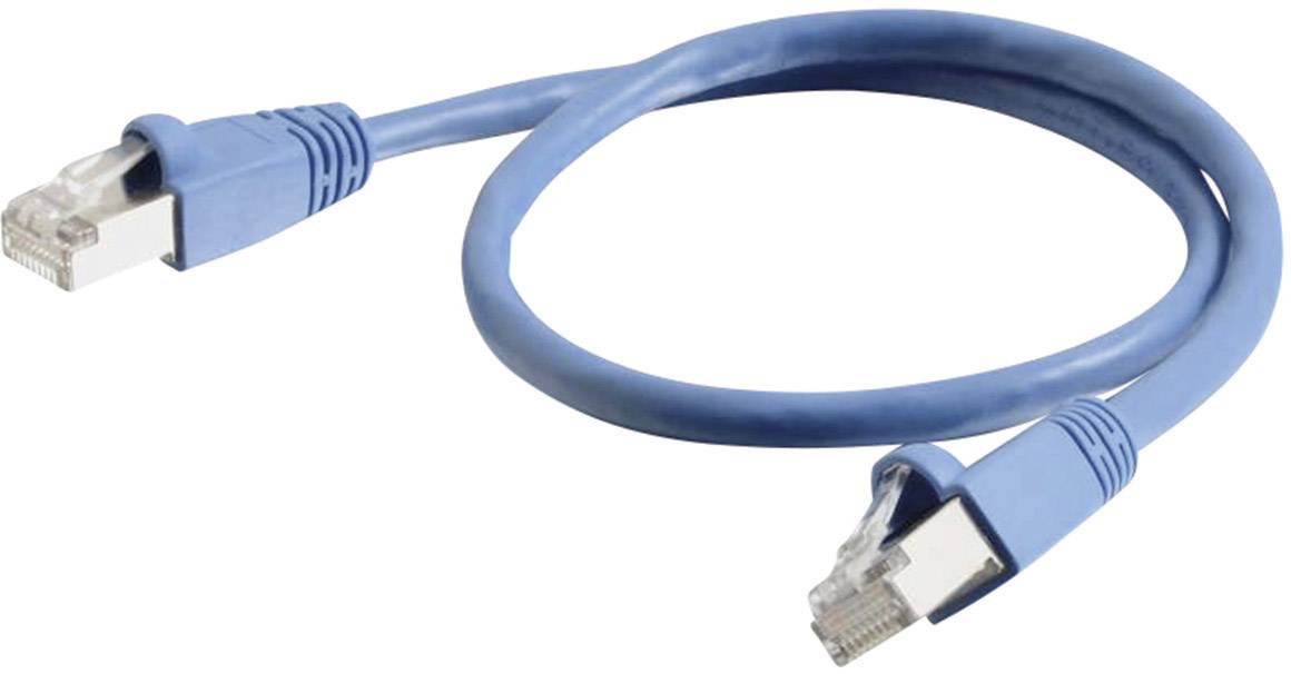 C2G 89910 RJ45 Netzwerkkabel, Patchkabel CAT 6a S/STP 2.00 m Blau 1 St.