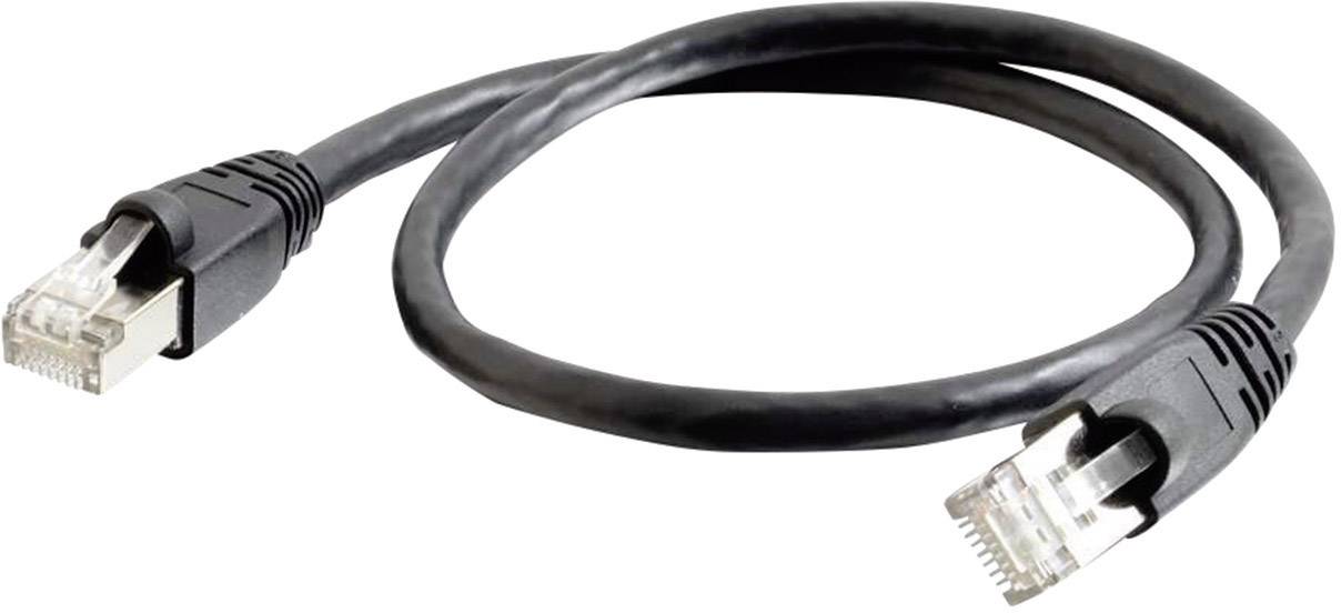 C2G 89918 RJ45 Netzwerkkabel, Patchkabel CAT 6a S/STP 3.00 m Schwarz 1 St.