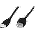 Digitus USB-Kabel USB 2.0 USB-A Stecker, USB-A Buchse 1.80m Schwarz AK-300202-018-S