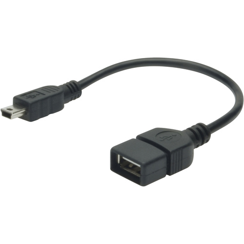 Digitus USB 2.0 Adapter [1x USB 2.0 Stecker Mini-B - 1x USB 2.0 Buchse A] AK-300310-002-S
