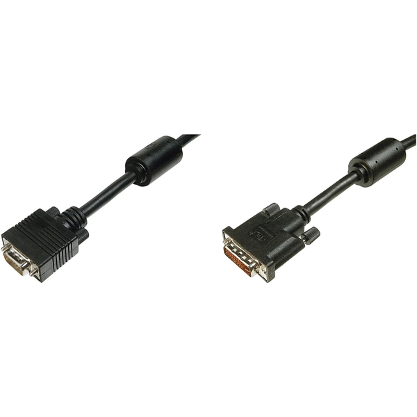 Digitus DVI / VGA Adapterkabel DVI-I 24+5pol. Stecker, VGA 15pol. Stecker 2.00 m Schwarz AK-320300-020-S schraubbar, mit Ferritkern DVI-Kabel Digitus DVI / VGA Adapterkabel DVI-I 24+5pol. Stecker, VGA 15pol. Stecker 2.00 m Schwarz AK-320300-020-S schraubbar, mit Ferritkern DVI-Kabel