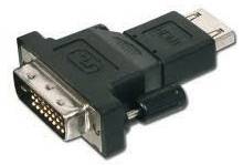 Digitus AK-320500-000-S DVI / HDMI Adapter [1x DVI-Stecker 18+1pol. - 1x HDMI-Buchse] Schwarz