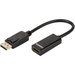 Digitus AK-340400-001-S DisplayPort / HDMI Adapter [1x DisplayPort Stecker - 1x HDMI-Buchse] Schwarz 15.00cm
