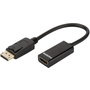Digitus AK-340400-001-S DisplayPort / HDMI Adapter [1x DisplayPort Stecker - 1x HDMI-Buchse] Schwarz 15.00cm