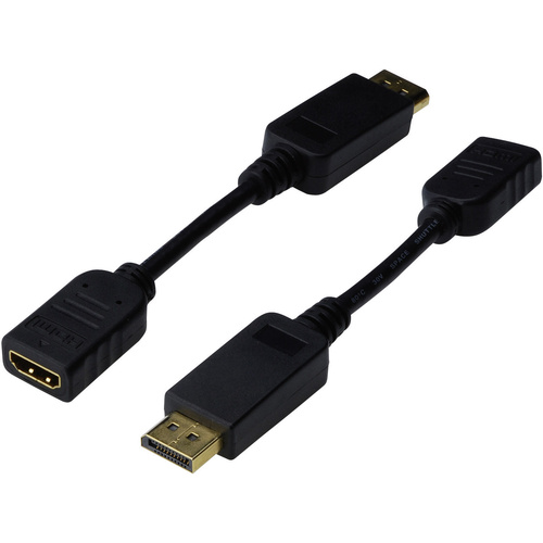 Adaptateur DisplayPort, HDMI Digitus AK-340408-001-S [1x DisplayPort mâle - 1x HDMI femelle] 15.00 cm noir