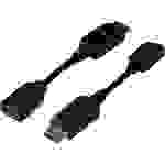 Digitus AK-340408-001-S DisplayPort / HDMI Adapter [1x DisplayPort Stecker - 1x HDMI-Buchse] Schwarz 15.00cm