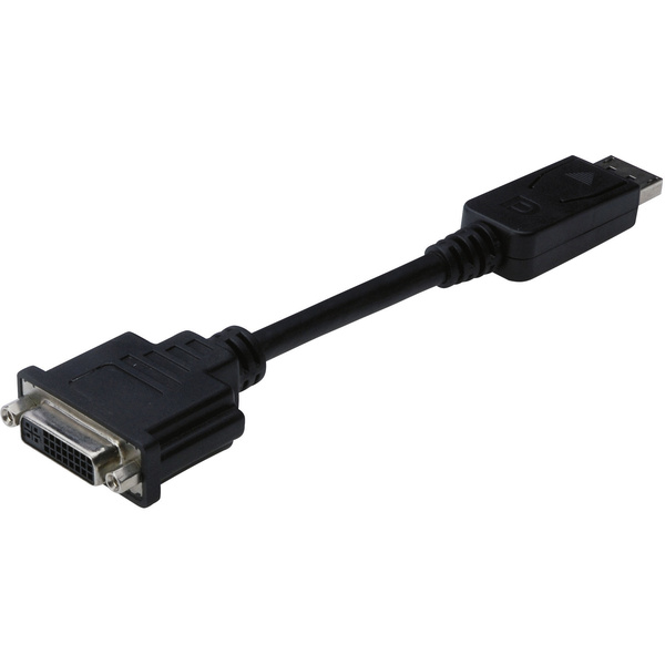 Adaptateur DisplayPort, DVI Digitus AK-340409-001-S [1x DisplayPort mâle - 1x DVI femelle 24+5 pôles] 15.00 cm noir