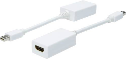 Digitus AK-340411-001-W DisplayPort / HDMI Adapter [1x Mini-DisplayPort Stecker - 1x HDMI-Buchse] We