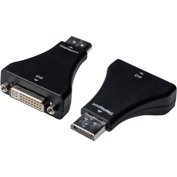 Digitus AK-340603-000-S DisplayPort / DVI Adapter [1x DisplayPort Stecker - 1x DVI-Buchse 24+5pol.]
