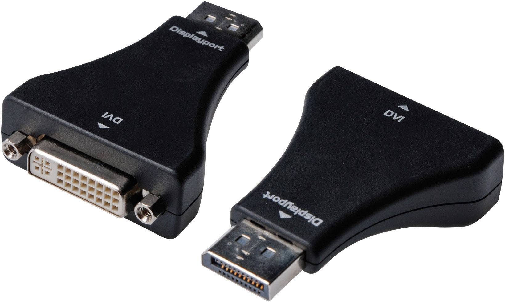 Digitus AK-340603-000-S DisplayPort / DVI Adapter [1x DisplayPort Stecker - 1x DVI-Buchse 24+5pol.]